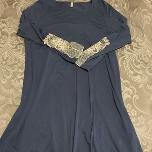 Blue maternity dress